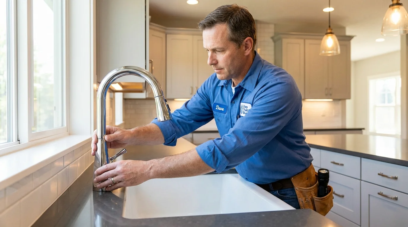 Kitchen faucet installation by Johns Plumbing LLC in Camp Hill