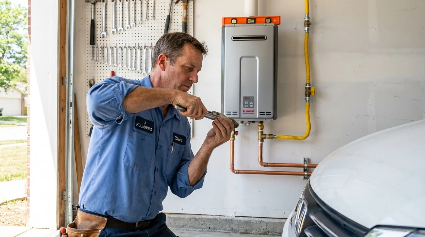 Tankless water heater installation by a Johns Plumbing LLC plumber in Camp Hill